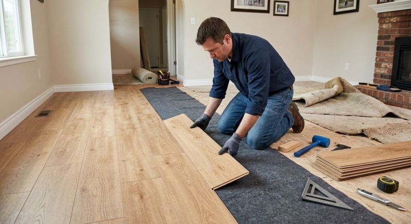 Laminate Floor Remodeling in Racine, WI